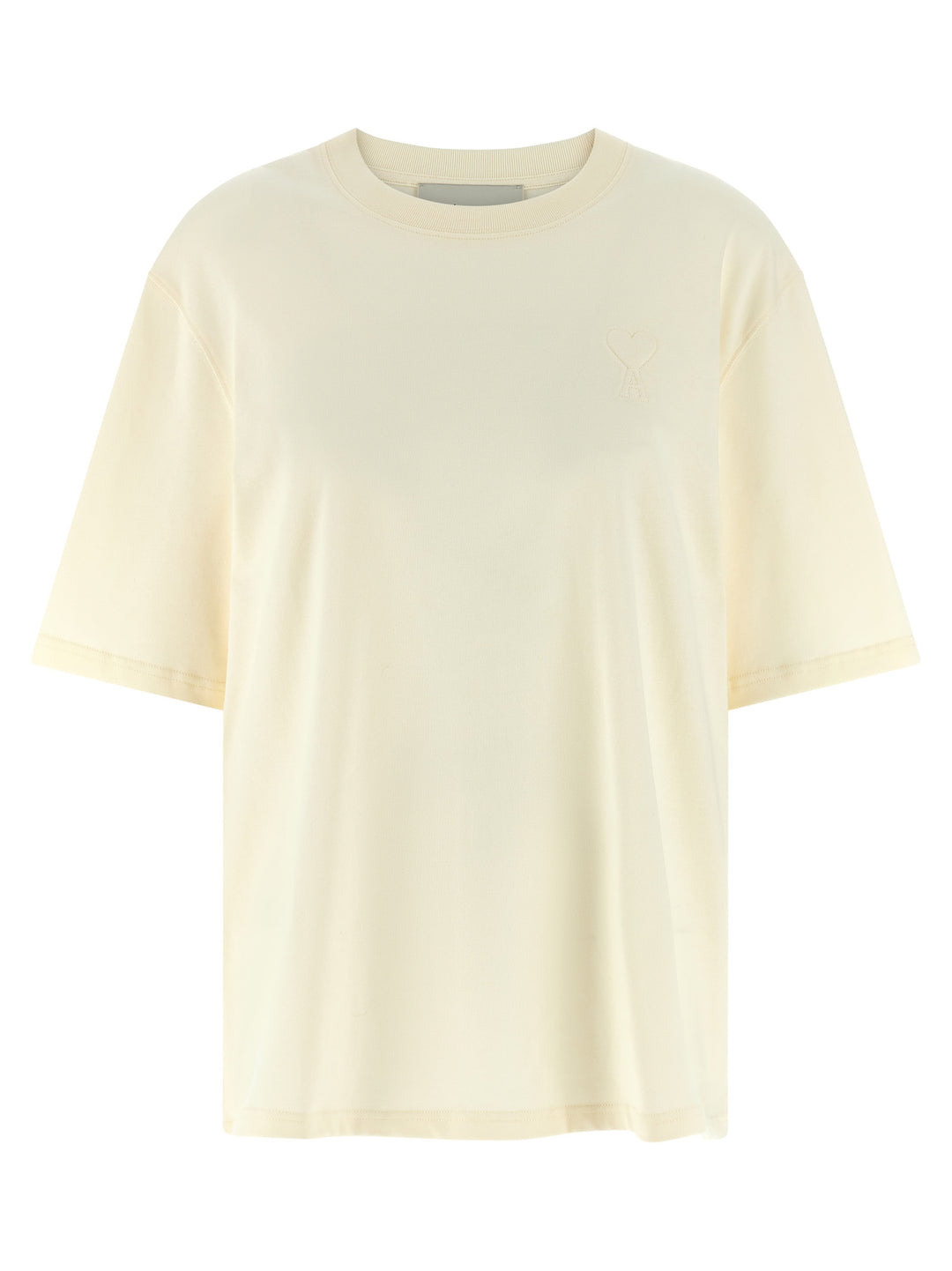 Ami Paris Ami De Coeur T shirt - Beige | deafefdb277d01833c1aabb7b9bf262eb31bc2ac