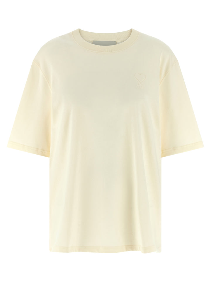Ami Paris Ami De Coeur T shirt - Beige | deafefdb277d01833c1aabb7b9bf262eb31bc2ac