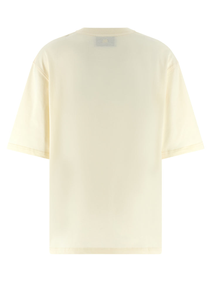 Ami Paris Ami De Coeur T shirt - Beige | 876809ee43b48b885b38a04ec88e9a6ade778af3
