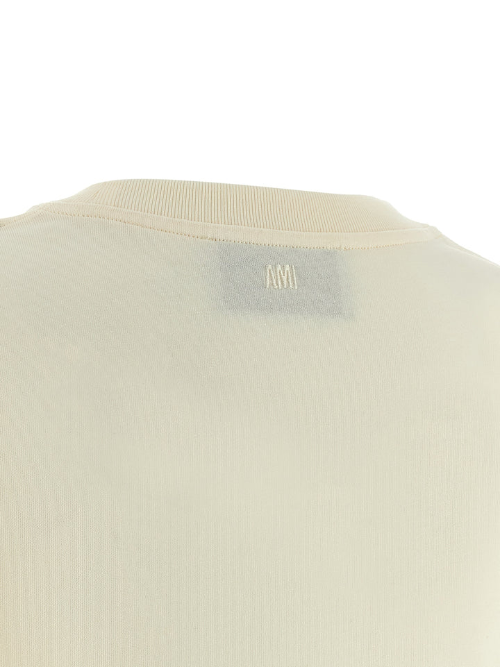 Ami Paris Ami De Coeur T shirt - Beige | e9e6a51c7a080d7ba6901da57013aa585ab36506