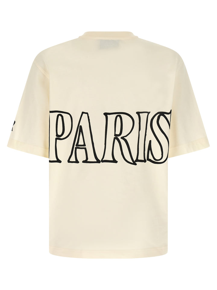 Ami Paris Logo Print T shirt - Beige | 3e0d2002e5944cf670b46e5a232e4a767eeab2a2