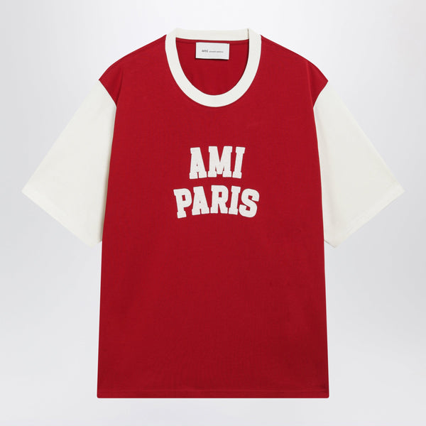 Ruby Red T-Shirt With Logo Embroidery