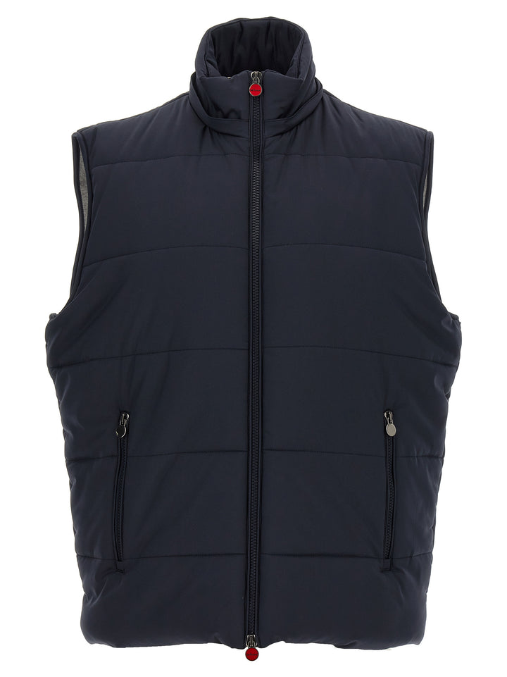 Kiton Padded Vest Gilet - Blu | 0ce46a0c430a31ce6ae09dd61231882429d8541f