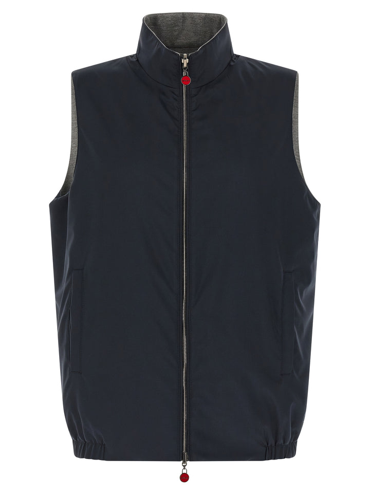 Kiton Double Face Nylon Vest Gilet - Blu | 9614c4f16ed3345845b4c7cea27054fce6eb7bb7