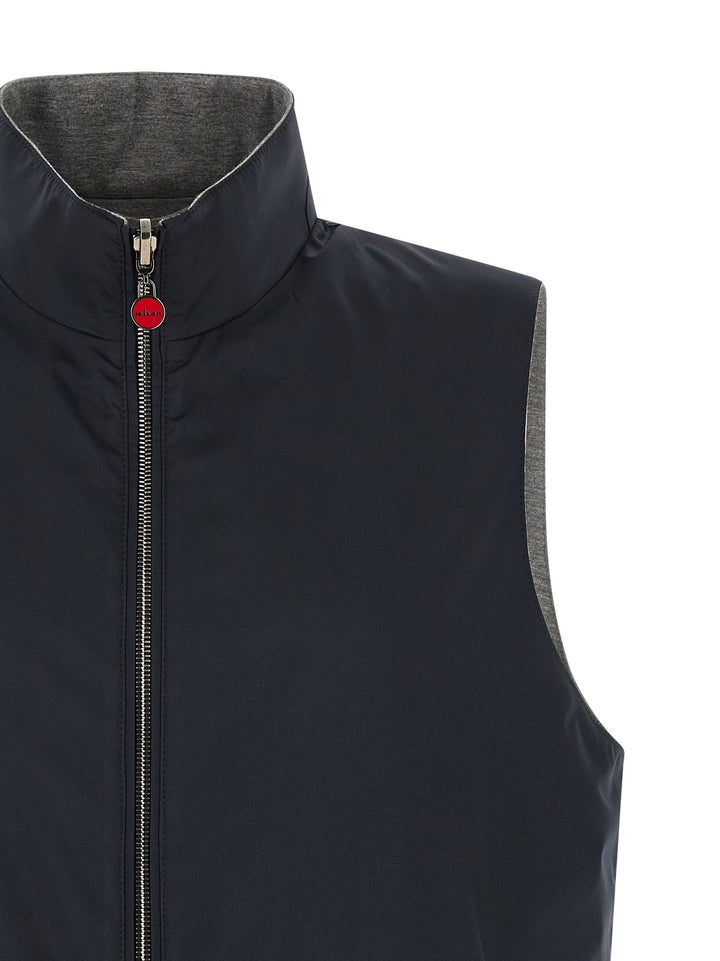 Kiton Double Face Nylon Vest Gilet - Blu | b26b4e3b0070cd393ed5e05e68d69c060a1c3c4a