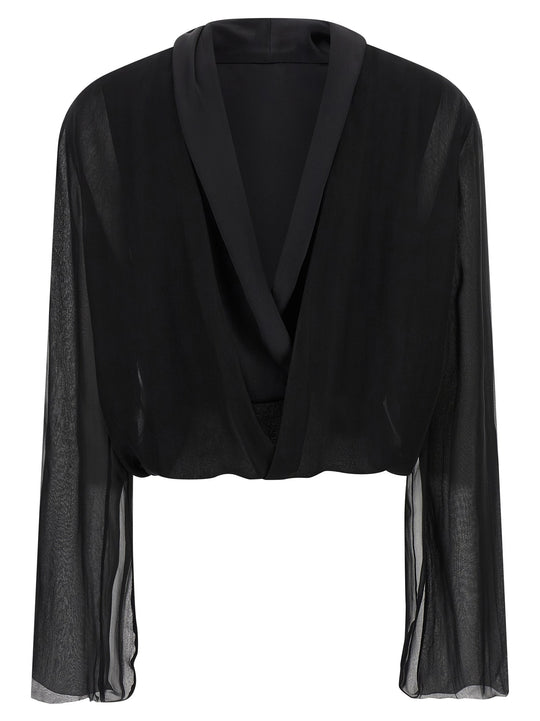 Chiffon Shirt Camicie Nero