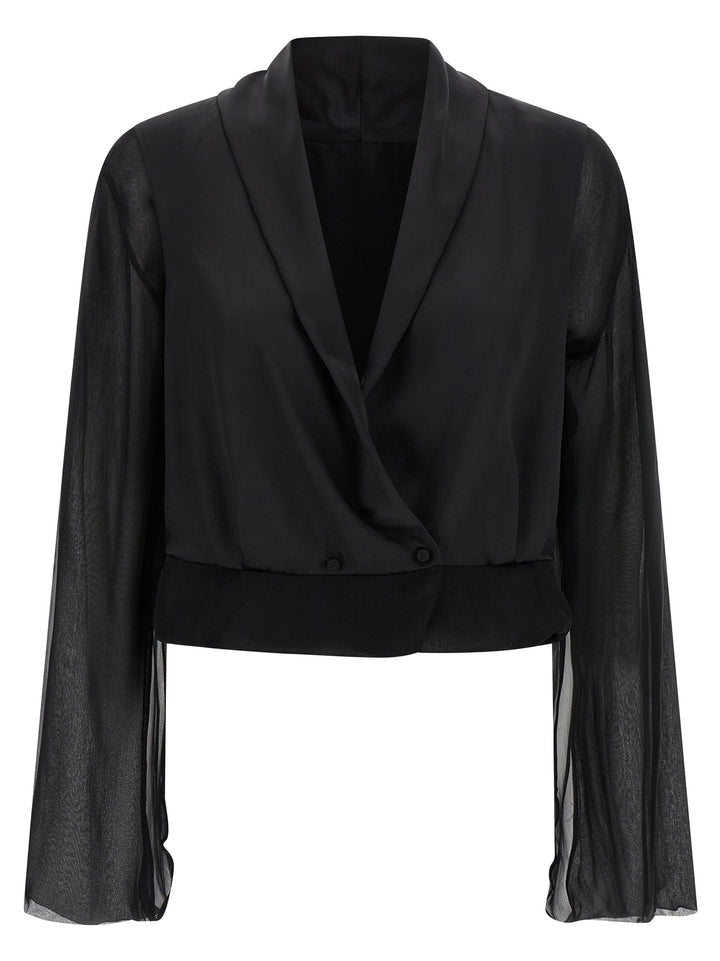 Alberta Ferretti Chiffon Shirt Camicie - Nero | a031a1ced823e65ef937d1105d8f0c35f084d544