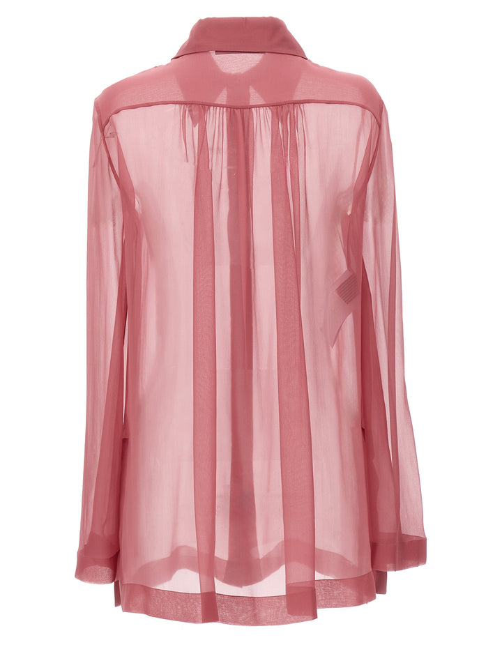 Transparent Silk Shirt Camicie Rosa