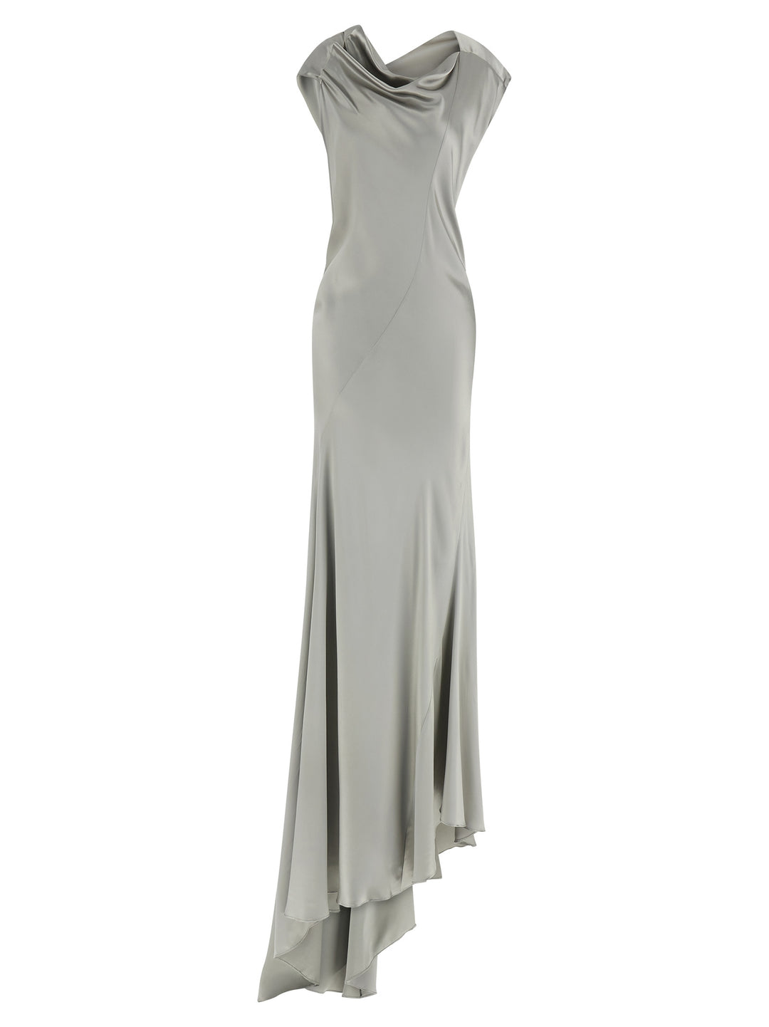 Alberta Ferretti Satin Dress Abiti - Grigio | 04479b9256924e2c8faa99b04d8b062713be9478