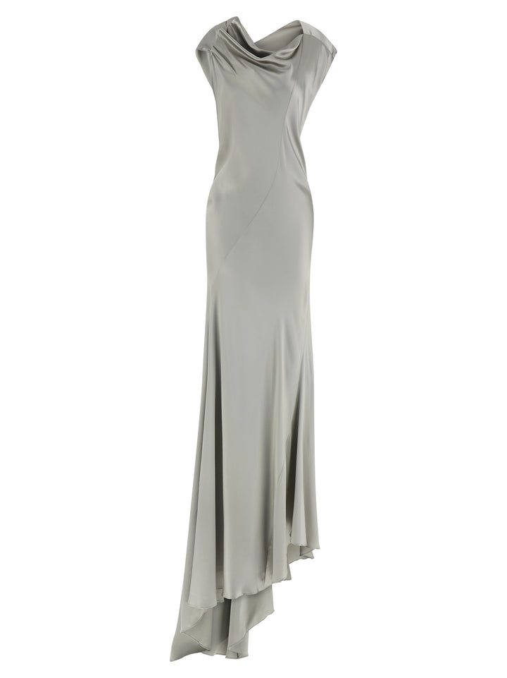 Alberta Ferretti Satin Dress Abiti - Grigio | 04479b9256924e2c8faa99b04d8b062713be9478