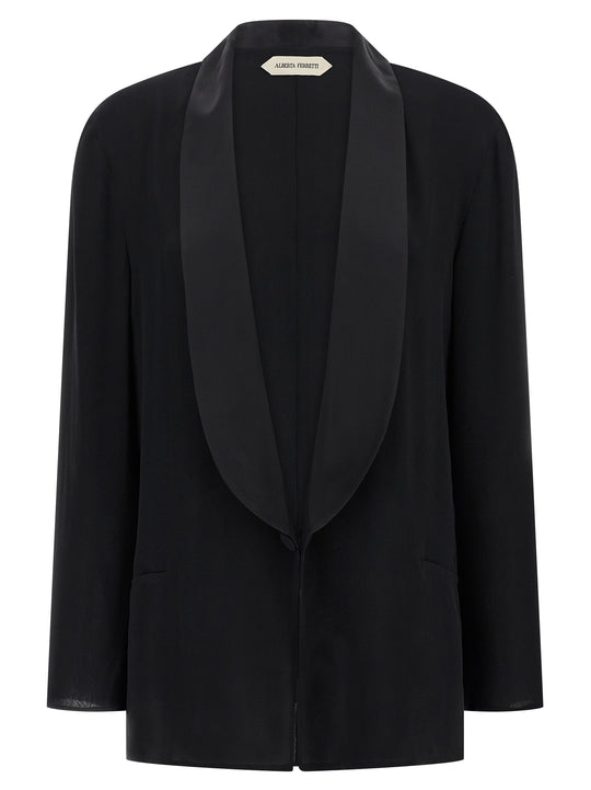 Georgette Blazer Blazers Nero