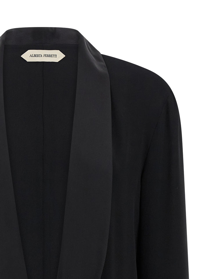 Alberta Ferretti Georgette Blazer BlazerS - Nero | 529c65c6e2c275ec1cc2b4a4f4175667be920502