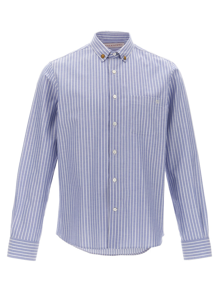 Valentino Garavani Valentino Garavani Striped Shirt Camicie - Celeste | e939b93a9ae24874aef927a3e05a68343a3d7680