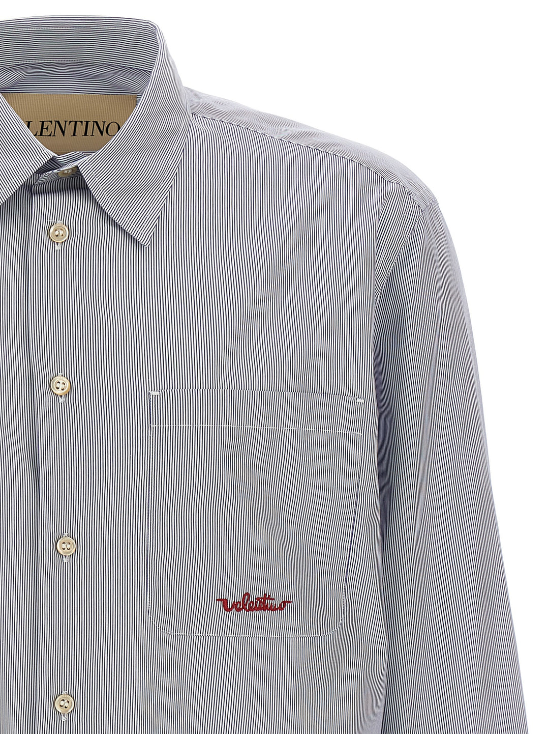 Valentino Garavani Valentino Garavani Striped Shirt Camicie - Celeste | 7b681391e4f11a57ca34244d241c7c5c4aee892f