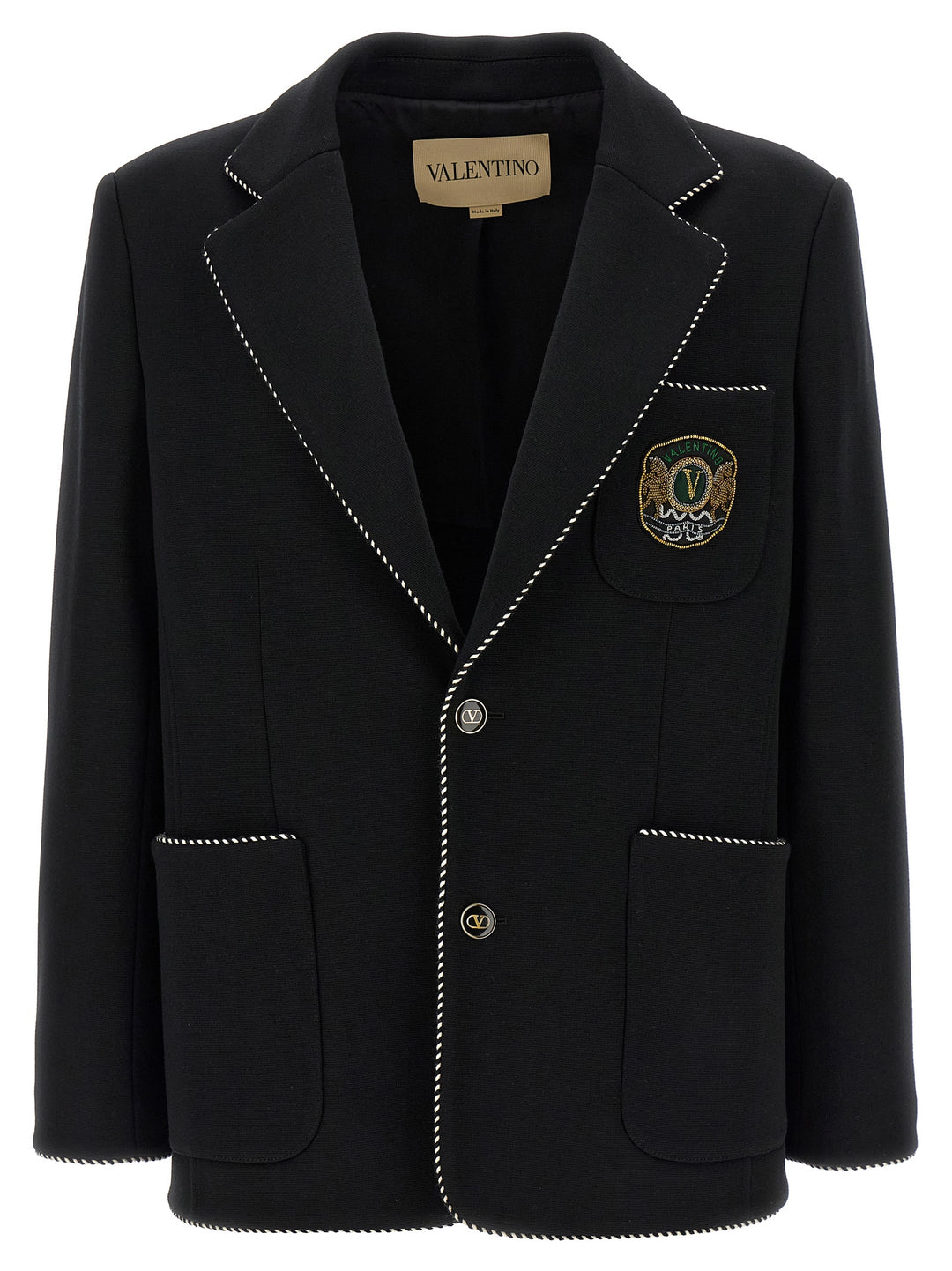 Valentino Garavani Valentino Garavini Single-Breasted Blazer - Nero | 4c21cdf3cb9f45f46a530d63995a73f590b31a8a