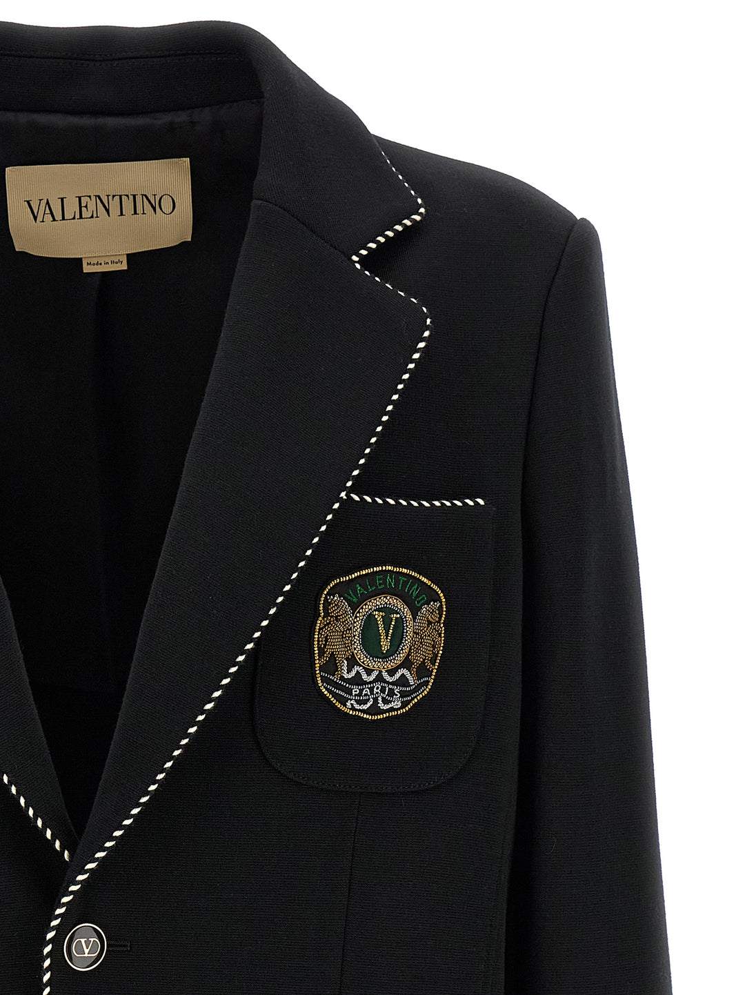 Valentino Garavani Valentino Garavini Single-Breasted Blazer - Nero | e3e4483c70b5ea76180333ce6e6e954a893a1458