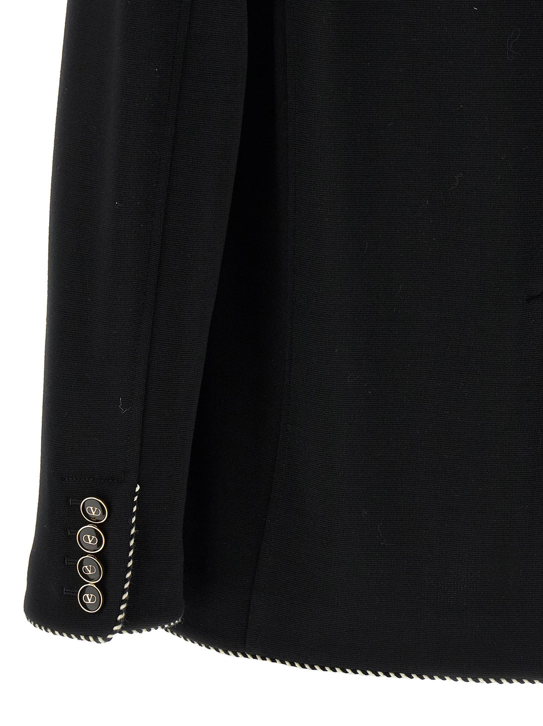 Valentino Garavani Valentino Garavini Single-Breasted Blazer - Nero | 7a66d8b7f3d35a61fa54204ece21f07b1f0d09c0