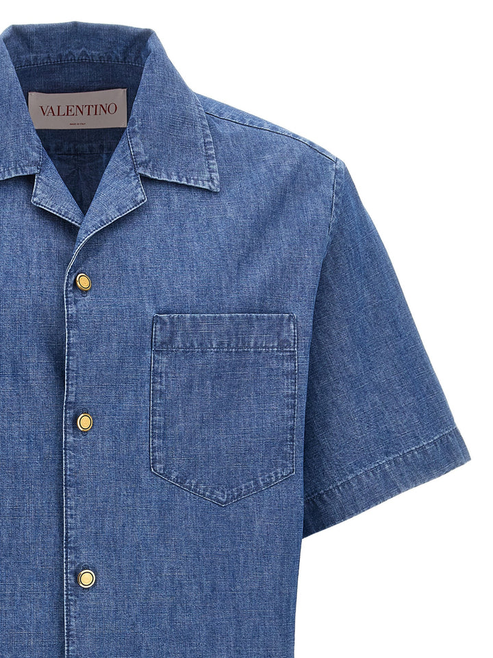 Valentino Garavani Valentino Garavani Denim Shirt Camicie - Blu | 51e9d4a37152ba20a34b02ea6b2a2528c5f51e02