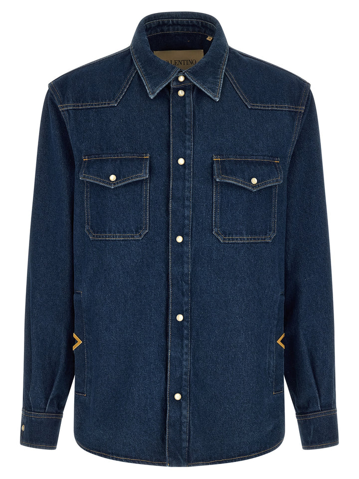 Valentino Garavani Vgold Camicie - Blu | ee7eb016c1b6c09cd0b8eef2a3b6416837b2d836