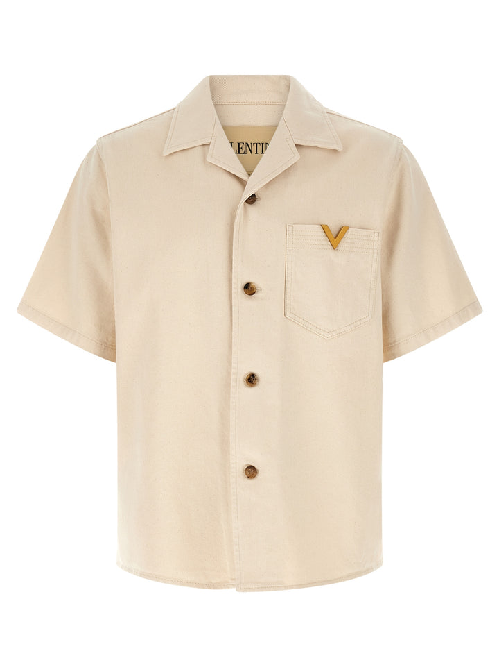 Valentino Garavani Valentino Garavani Vgold Shirt Camicie - Beige | 64820f20e436020949055d66eb5f59d4635f1aba