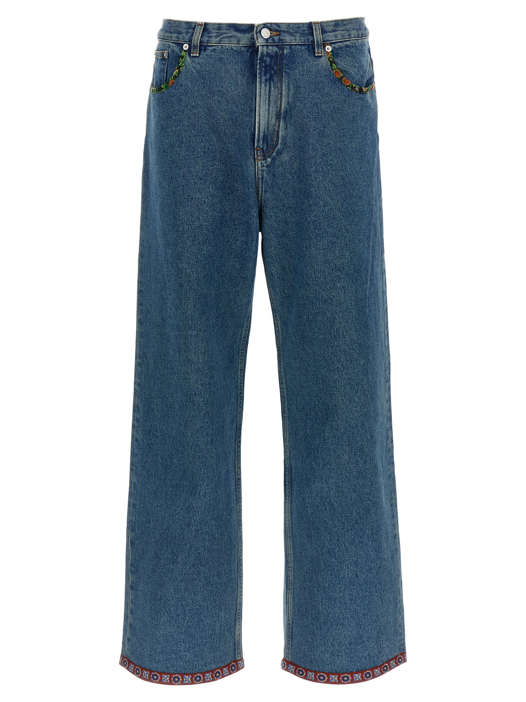 Valentino Garavani Valentino Garavani Floral Insert Jeans - Blu | 9a2532cd56e9f6cc48cc3a8c8371db6583a18b56