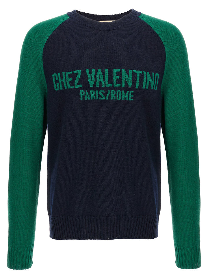 Valentino Garavani Chez Valentino Maglioni - Blu | 2592d1ca5e856440261cfd2aa010a78315becf40