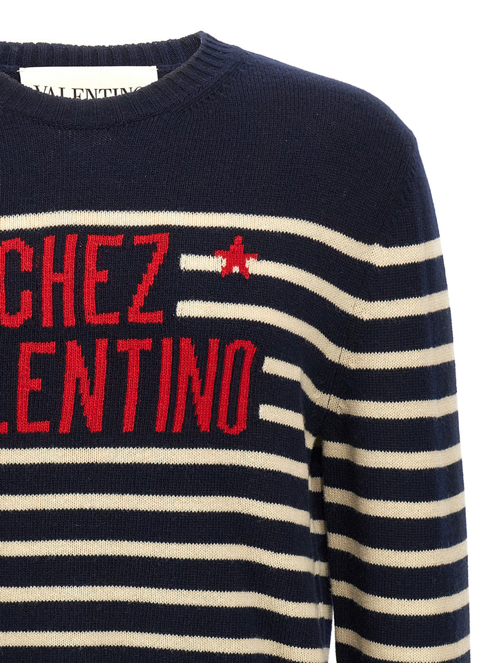 Valentino Garavani Chez Valentino Maglioni - Blu | 8deb5962f9f633491af0aedba007344db81a5c6f