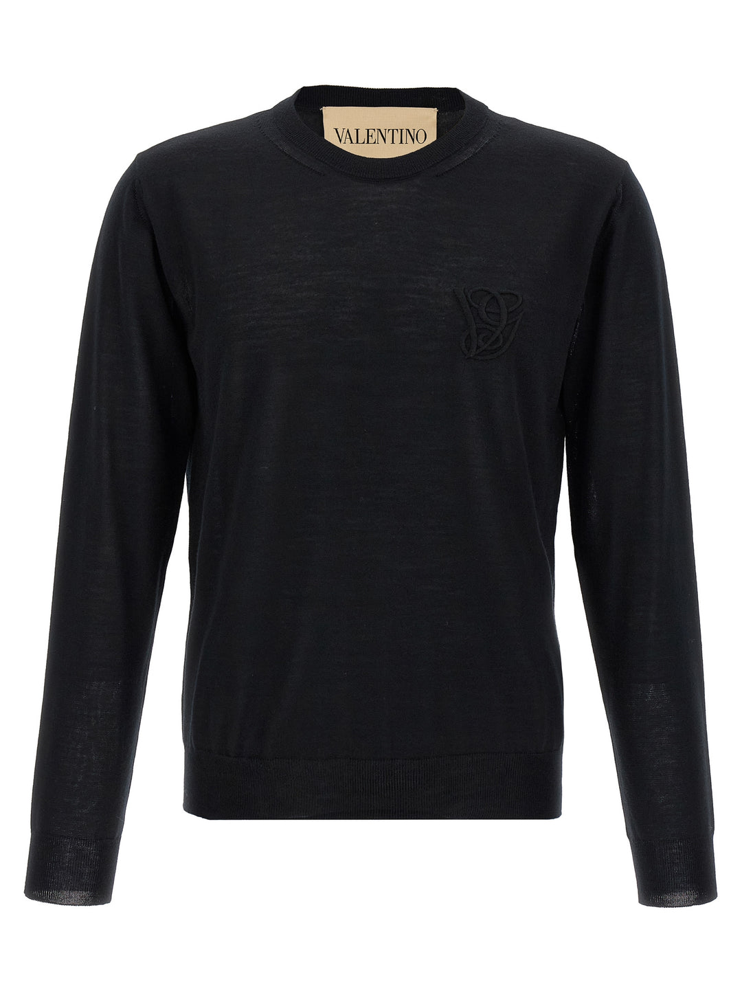 Valentino Garavani Valentino Garavani Logo Embroidery Sweater Maglioni - Nero | 00eb4346cf211df45193f45c4fec27d9830c74e9
