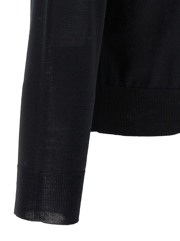 Valentino Garavani Valentino Garavani Logo Embroidery Sweater Maglioni - Nero | ac031bec282bbb3267204fd7cdebf5c13f71ba91