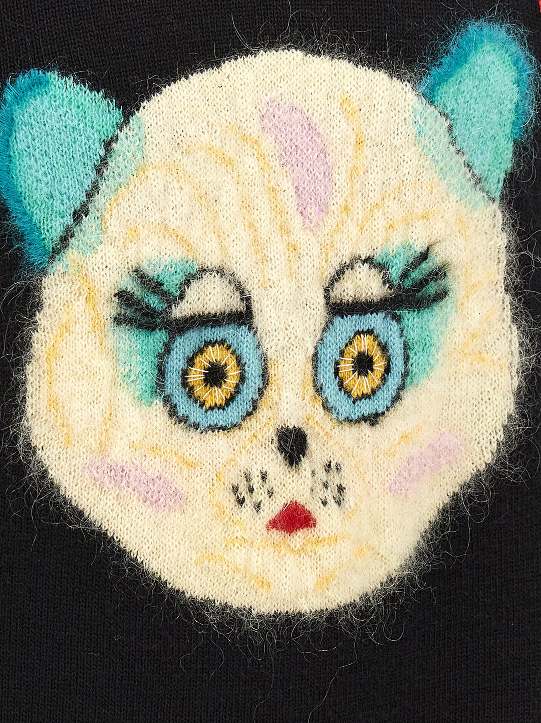 Valentino Garavani Le Chat De La Maison Maglioni - Nero | 3c5f00f0528234d26f005af35dae85d06fd6a584