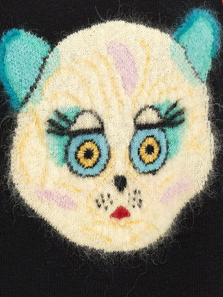 Valentino Garavani Le Chat De La Maison Maglioni - Nero | 3c5f00f0528234d26f005af35dae85d06fd6a584