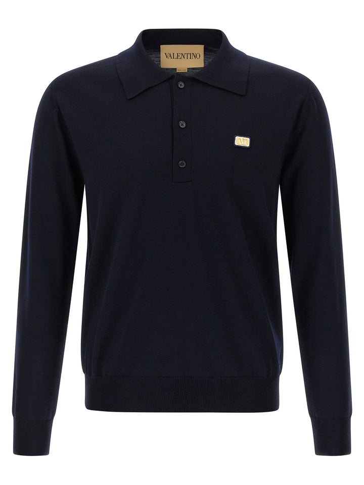 Valentino Garavani Valentino Garavani Vlogo Signature Polo - Blu | 8d9065724796bd1b1094d127394599db5a63e77c