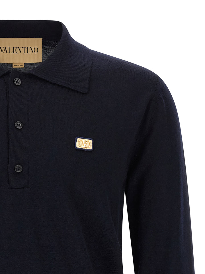 Valentino Garavani Valentino Garavani Vlogo Signature Polo - Blu | c1b81ff930c0cd2198fe26386088fcee259b0ad7