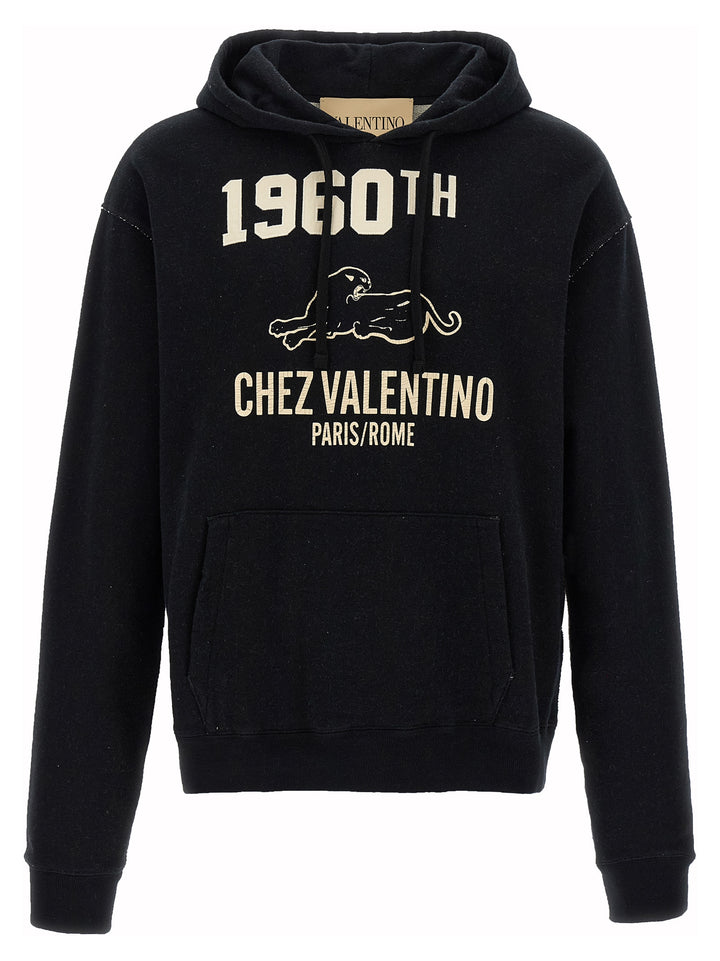 Valentino Garavani Printed Valentino Garavani Hoodie Felpe - Nero | 9ff6351ea0ef5d07760fd894f70786d58a965186