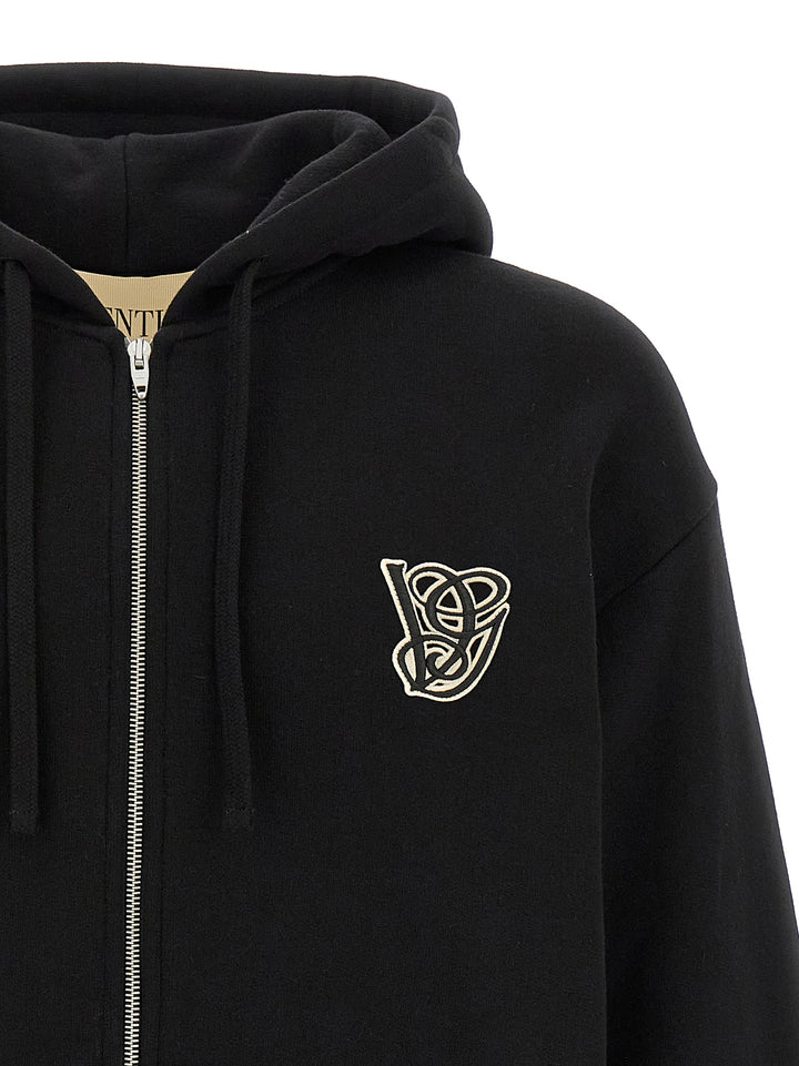 Valentino Garavani Valentino Garavani Hoodie Vg Patch Felpe - Nero | 8a95bfb648b7ccb3018ceea320521439b0f1c1a7