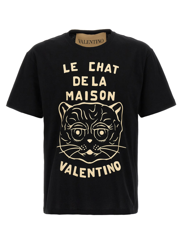 Valentino Garavani Le Chat De La Maison T shirt - Nero | d651770c3de273fdf52e4ab41dcdff979f6e8a0f