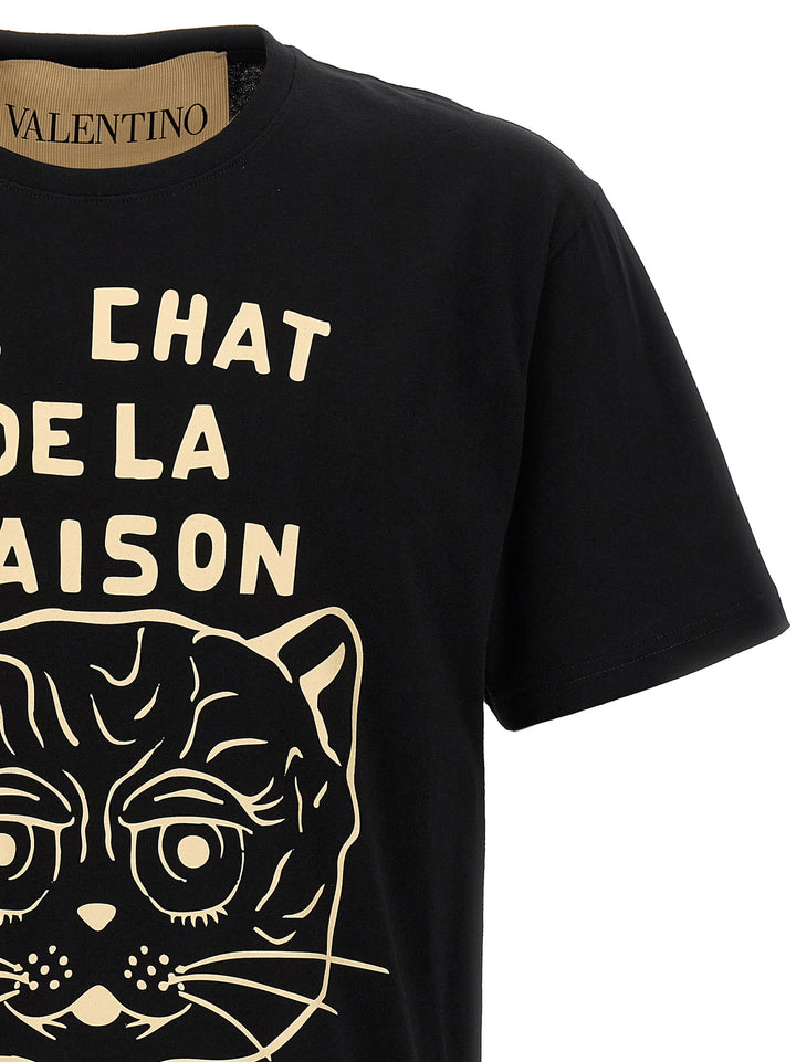 Valentino Garavani Le Chat De La Maison T shirt - Nero | 0bddcdd652e63a4fda70d2d85809ee10bfd916fa