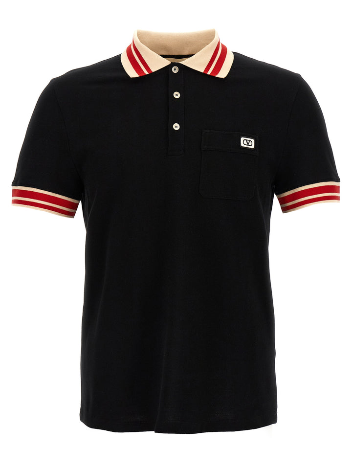 Valentino Garavani Valentino Garavani Vlogo Polo - Nero | 77918df7524db62b0f30d3c5dd2e2f6daeaf055e