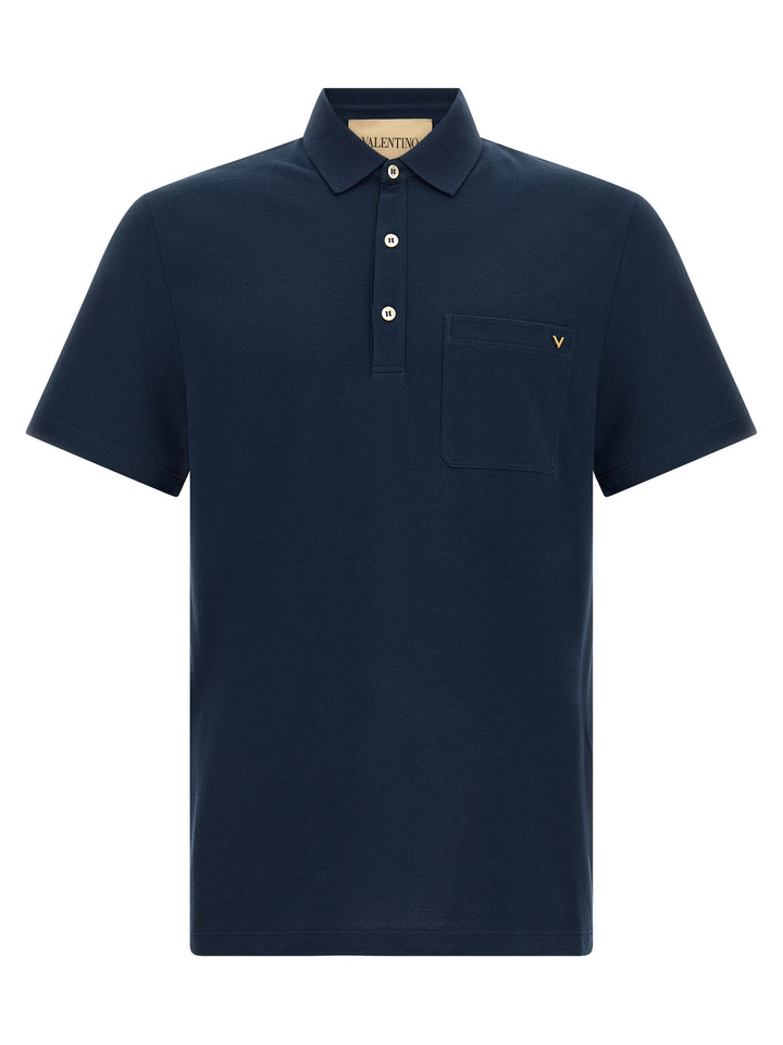 Valentino Garavani Vgold Polo - Blu | 05e17f801731973d6815b39950b8bed64ed96259