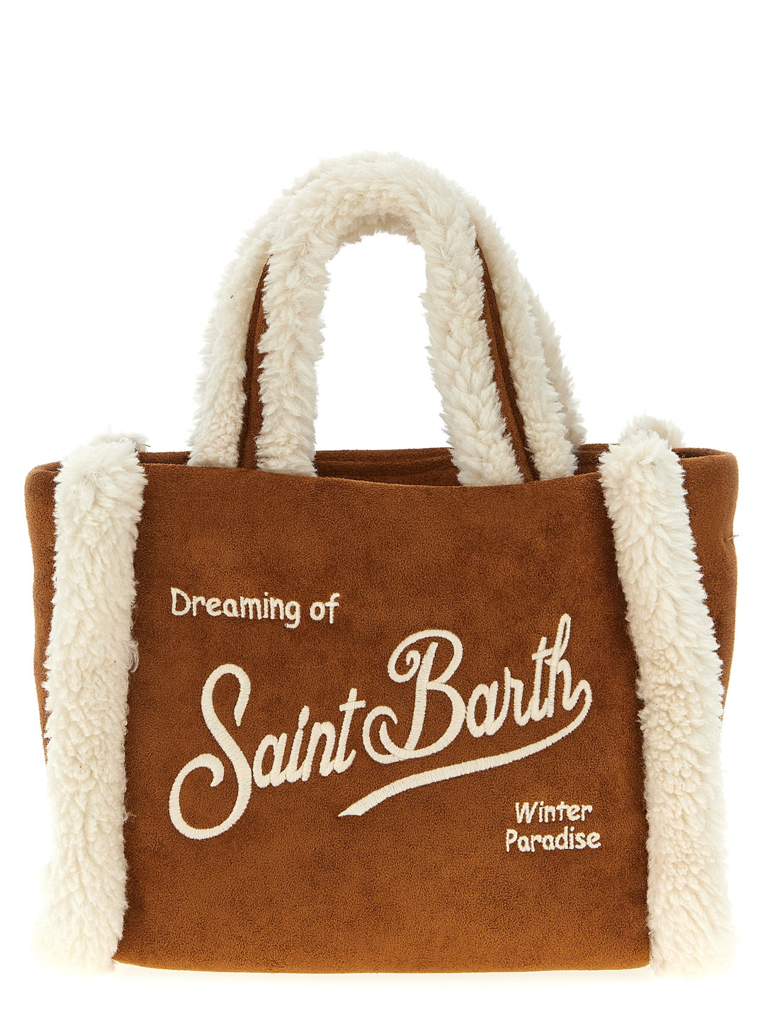Mc2 Saint Barth Vanity Mini Shearling Borse a Mano - Marrone | dd8ddbe48e37bc8f435691d4411ca66f815f9293