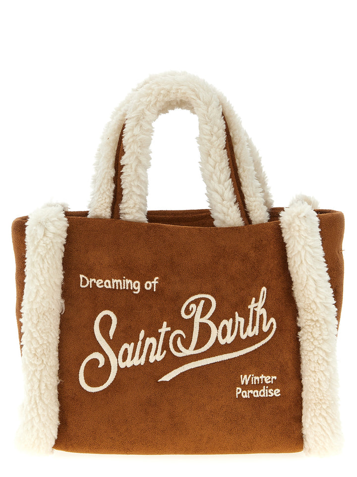 Mc2 Saint Barth Vanity Mini Shearling Borse a Mano - Marrone | dd8ddbe48e37bc8f435691d4411ca66f815f9293