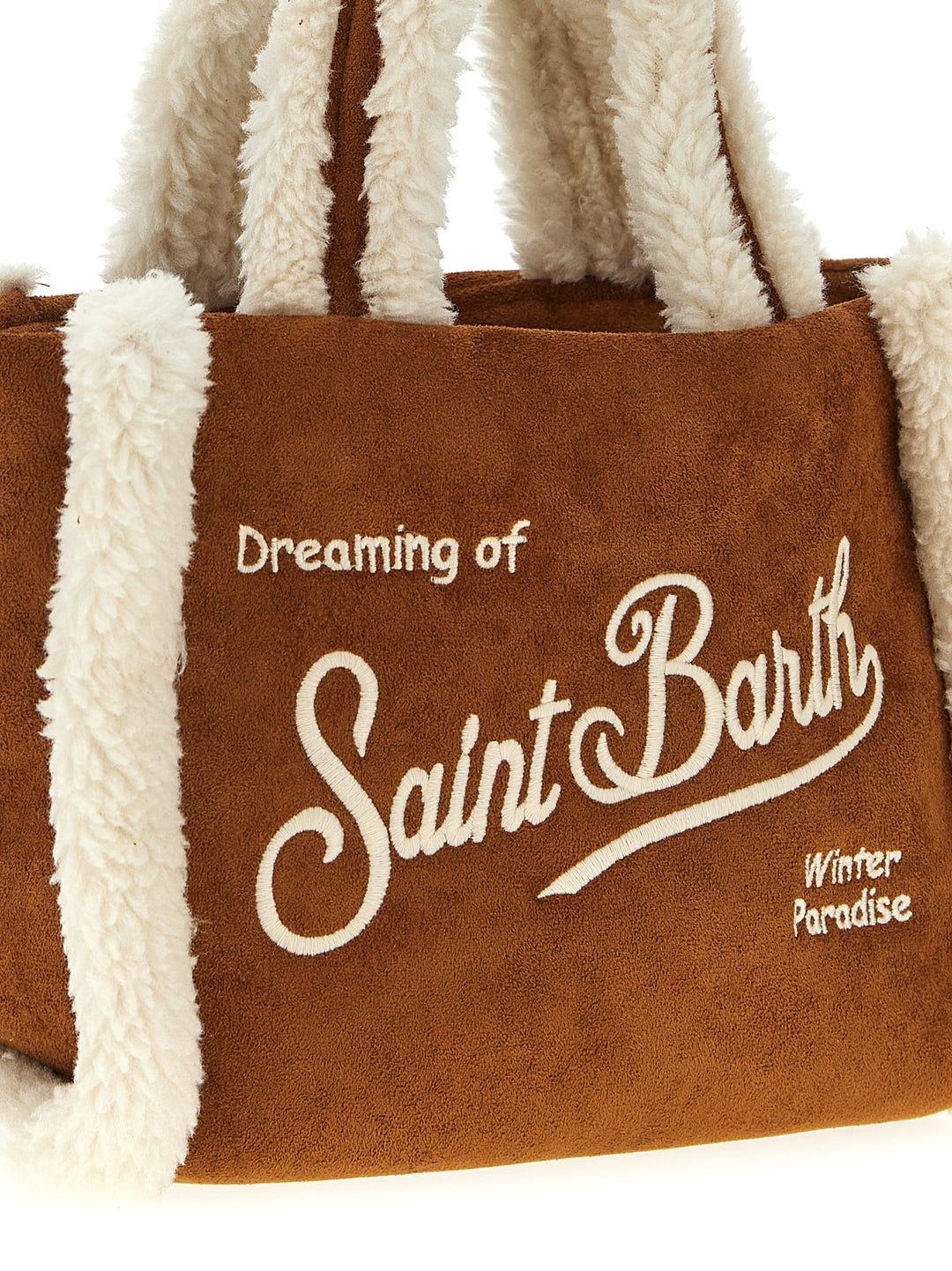 Mc2 Saint Barth Vanity Mini Shearling Borse a Mano - Marrone | 8113968a8d4a6a75de9a16726e5235215771cf52