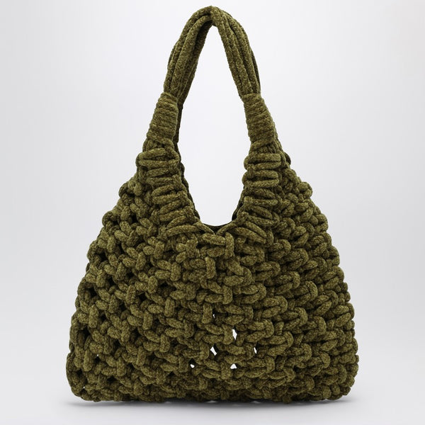 Vannifique Big Bag In Khaki Velvet