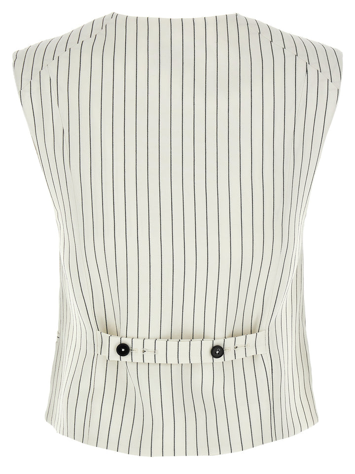 Loulou De Saison Vanua Gilet - Bianco | a3df9dd37b880543003820ff8b8dda9e049c584a