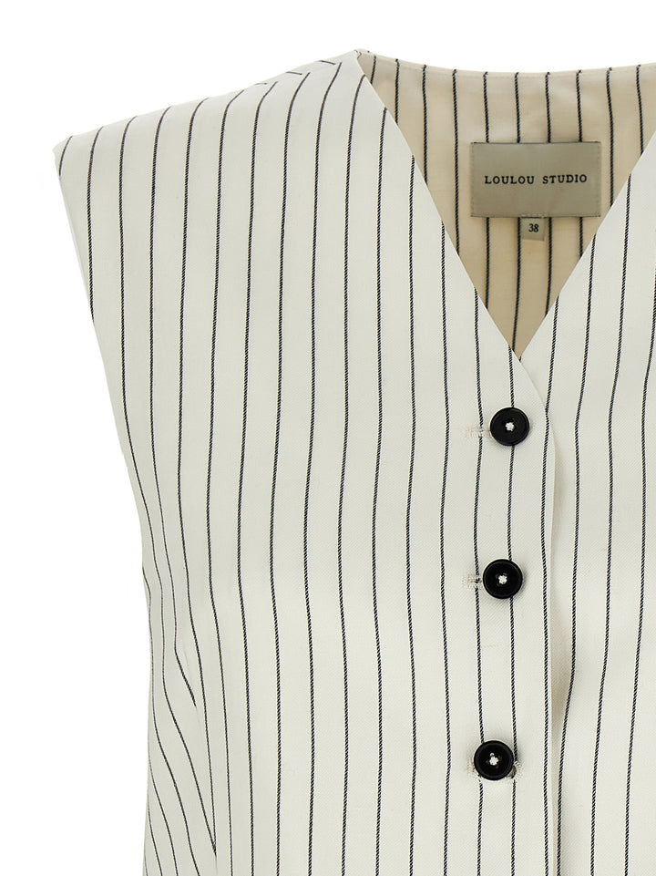 Loulou De Saison Vanua Gilet - Bianco | ff8b9edf54fa897f4135b8a7be9b64a62661dcfe