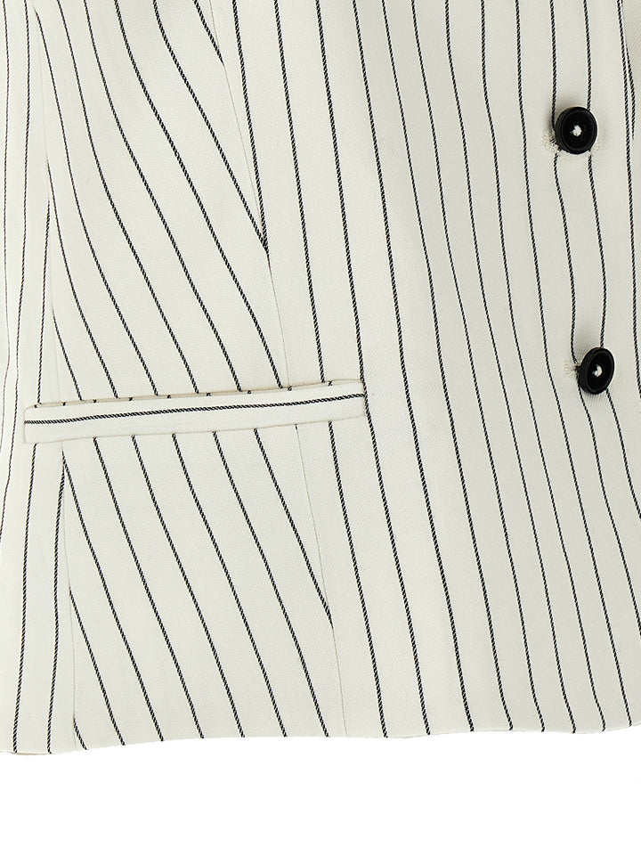 Loulou De Saison Vanua Gilet - Bianco | da38dcf6392cb157c424713cf927a29e8e1cc77d