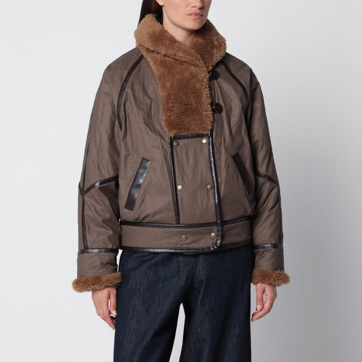 Isabel Marant ÉToile Olinka Brown Coated Cotton Parka