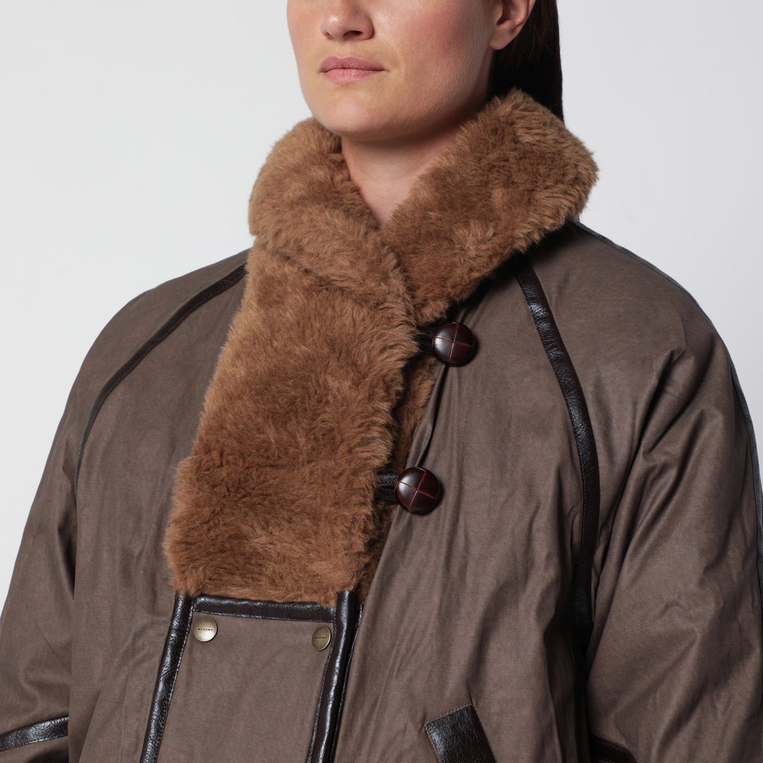 Isabel Marant ÉToile Olinka Brown Coated Cotton Parka