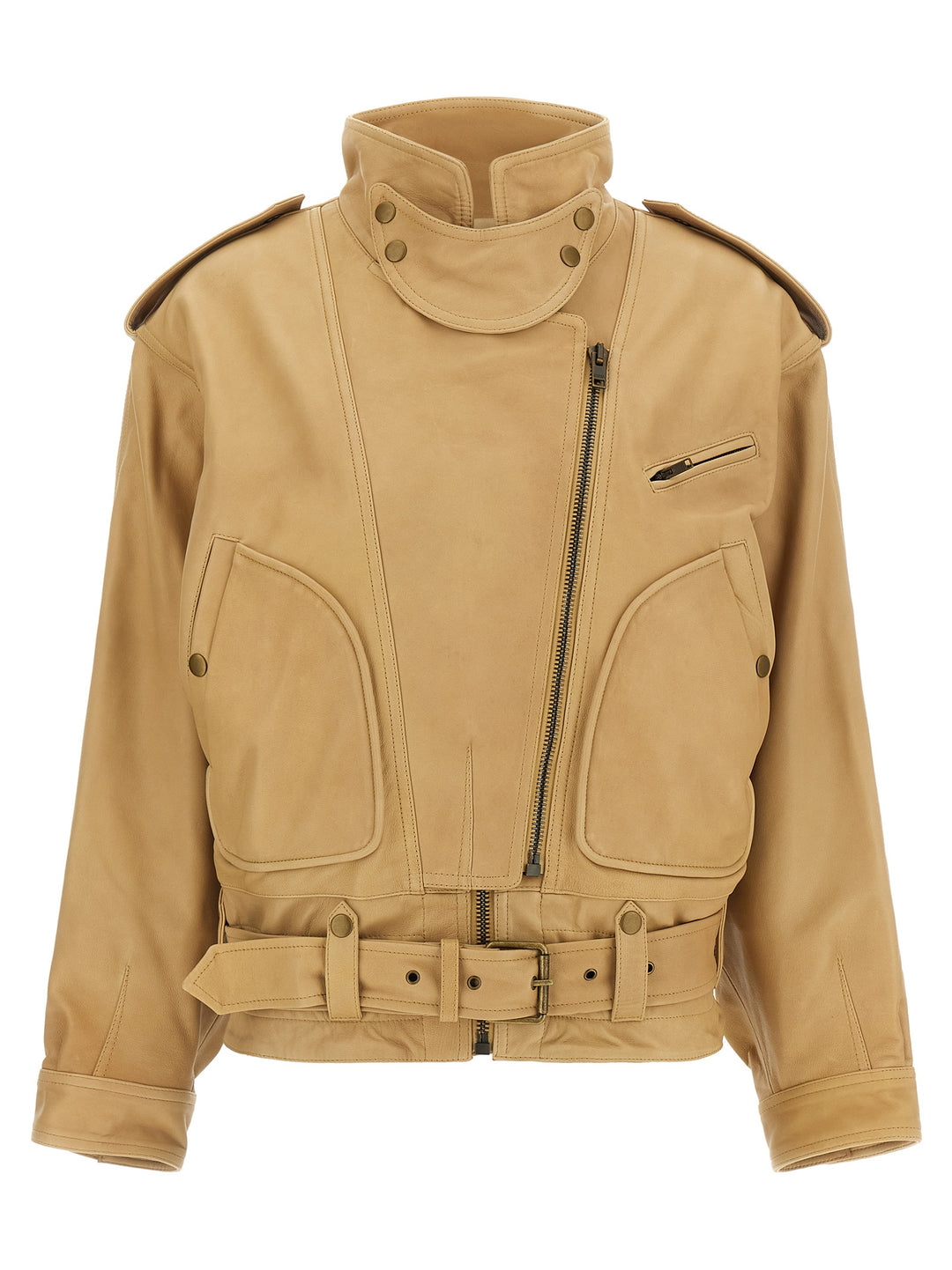 Isabel Marant Farza Puffer Jackets - Beige | 853550abeaf31f08723154909a0b0dbf5838b73f