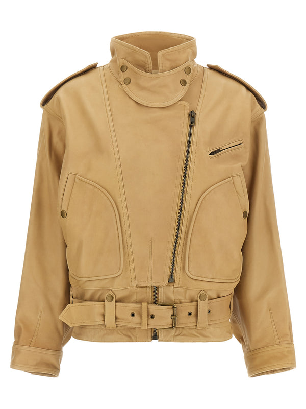 Farza Puffer Jackets Beige